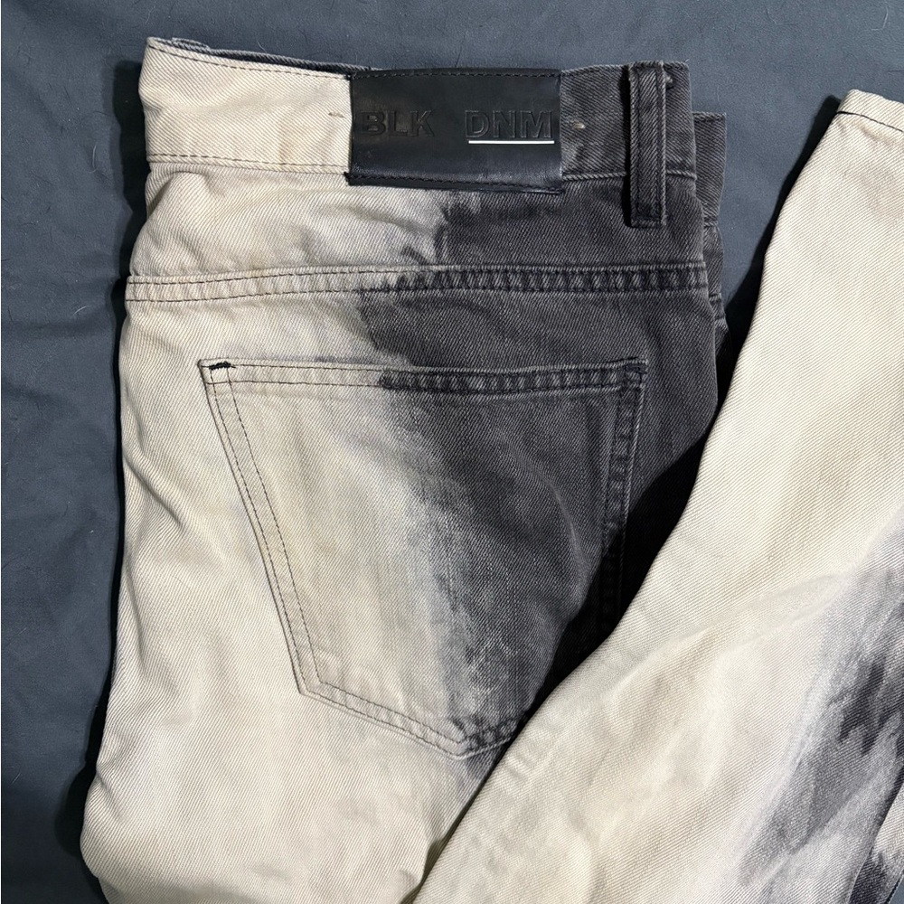 BLK DNM Black and White Two-Tone Jeans